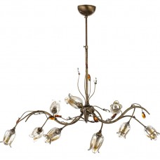 Φωτιστικό Κρεμαστό 9xG9 Μεταλλικό Κρύσταλλα και Γυαλί 5224-9